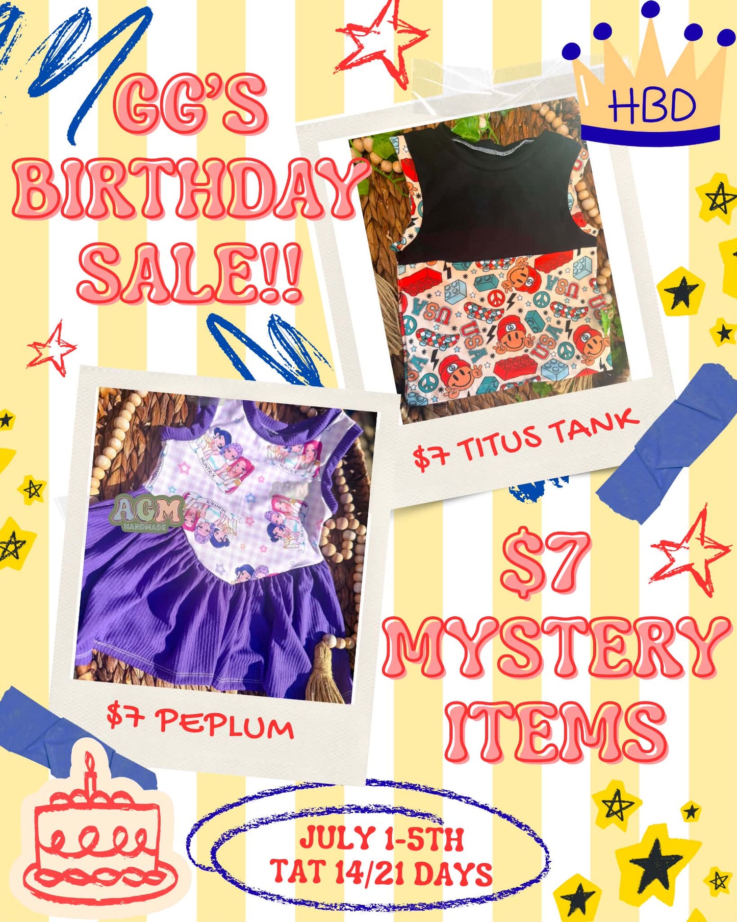GG’s Bday sale!