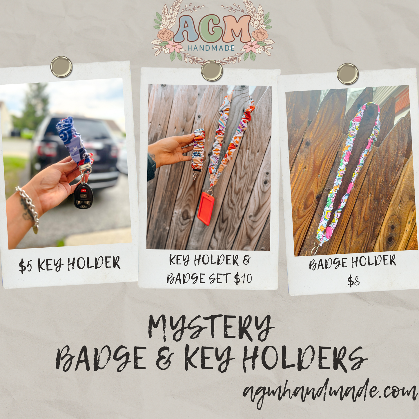 Mystery key holder / badge holder